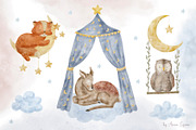 Cute Sleeping Animals., an Animal Illustration by Designwork (Thumbnail 4 of 17)