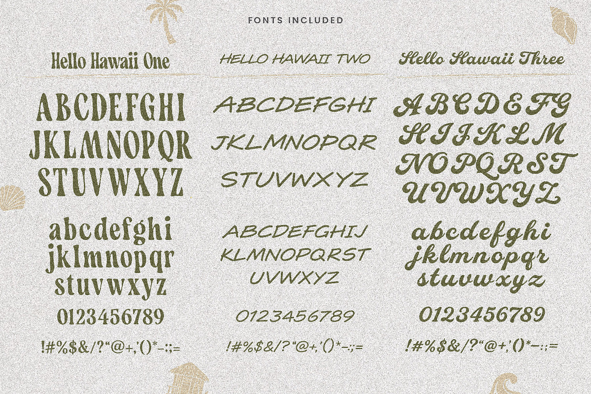 Hello Hawaii Retro Surf Font Trio, a Handwritten Font by AndrewPixelType (Photo 17 of 18)