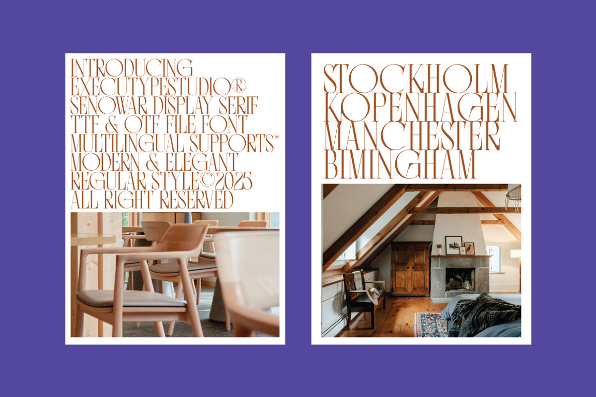 Senowar Display, a Sans Serif Font by executypeStudio (Photo 11 of 11)