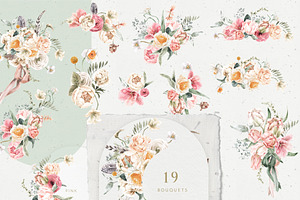 -20% Bloom Floral Watercolor Bundle