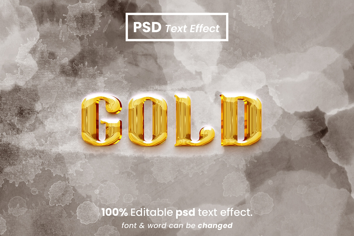 Chrome 3D Text Effects Bundle, a Brushes & More by Zamans (Photo 5 of 10)