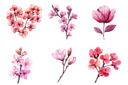 Spring Redbud Flower Clipart, an Illustration by SinaCreation (Thumbnail 3 of 5)