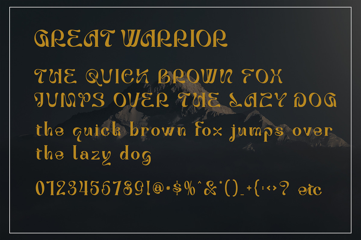 Great Warrior, a Serif Font by Letterara (Photo 6 of 9)
