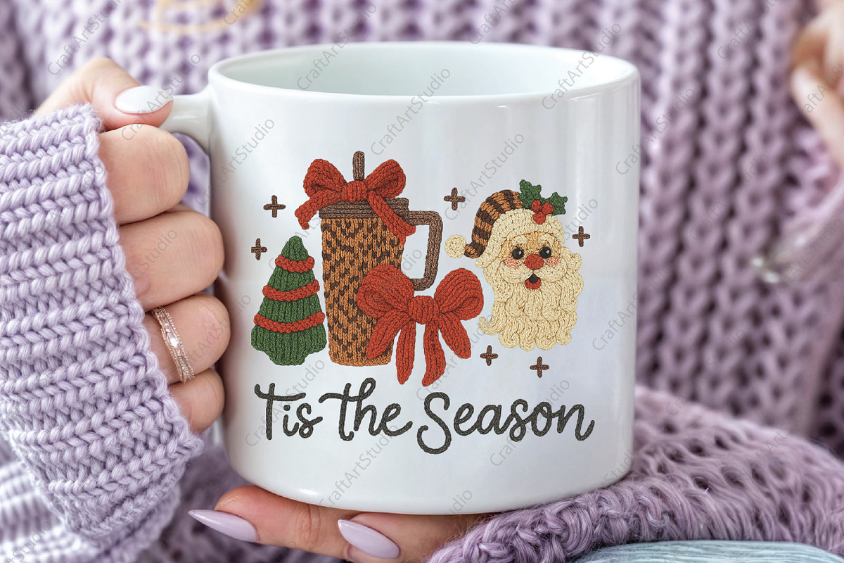 Tis The Season Christmas Crochet PNG, an Illustration by CraftArtStudio (Photo 2 of 4)