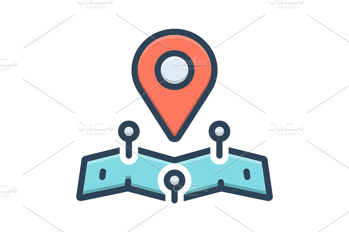 Location map color icon, a Duotone Icon by Creative priyanka