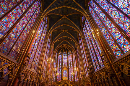 Stained glass windows of Saint Chapelle, an Architecture Photo by Neirfy