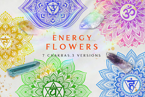 Energy Flowers 7 Chakras. 3 Version