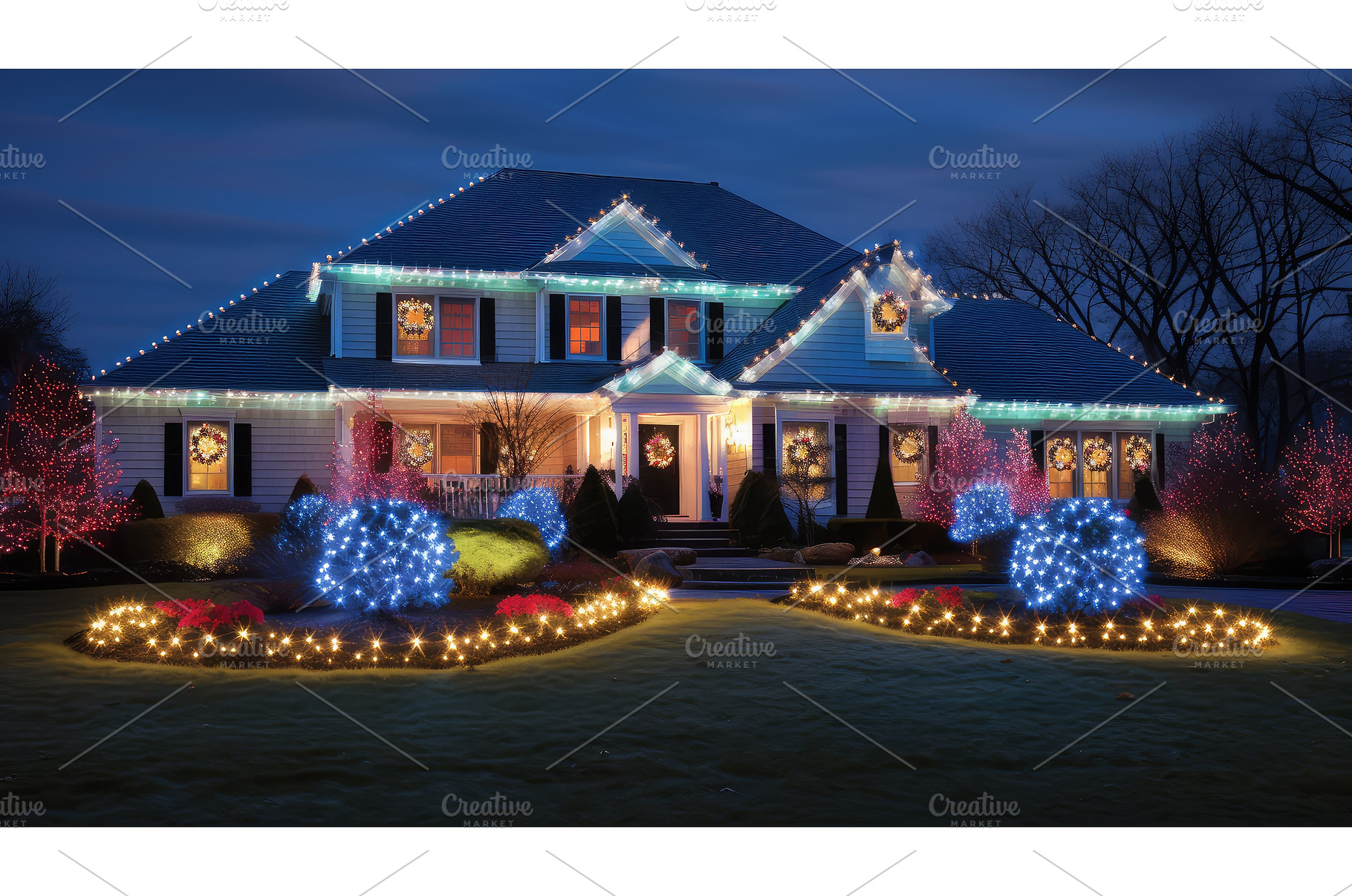 christmas led holiday lights ai, a Holiday Photo by pikepicture