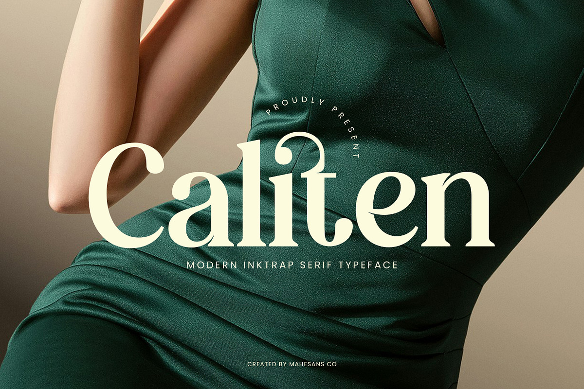 Caliten – Modern Inktrap Serif, a Serif Font by Mahesans Co (Photo 1 of 10)