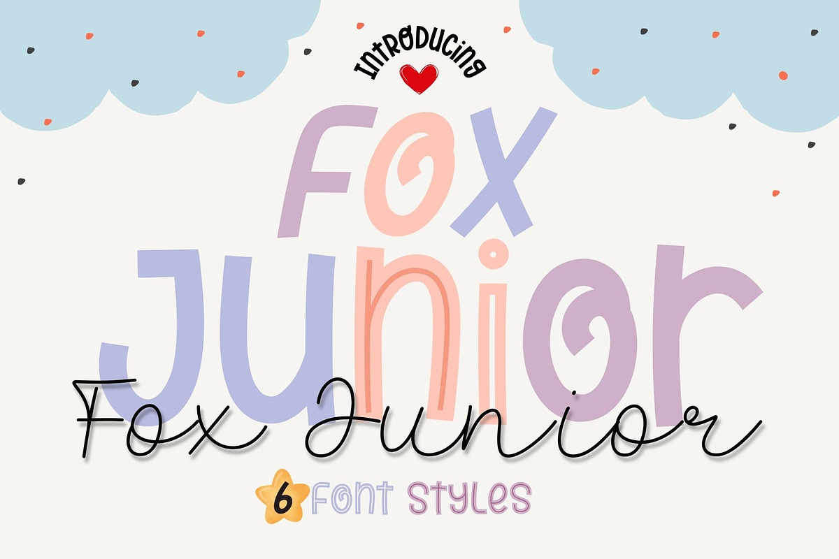 Fox Junior 6 Font Styles, a Symbol Font by Fox7 By Rattana (Photo 1 of 14)