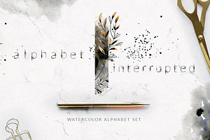 Alphabet Interrupted Watercolor Set