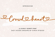 Crowd Heart Script, a Script Font by Siwox Studios (Thumbnail 1 of 10)