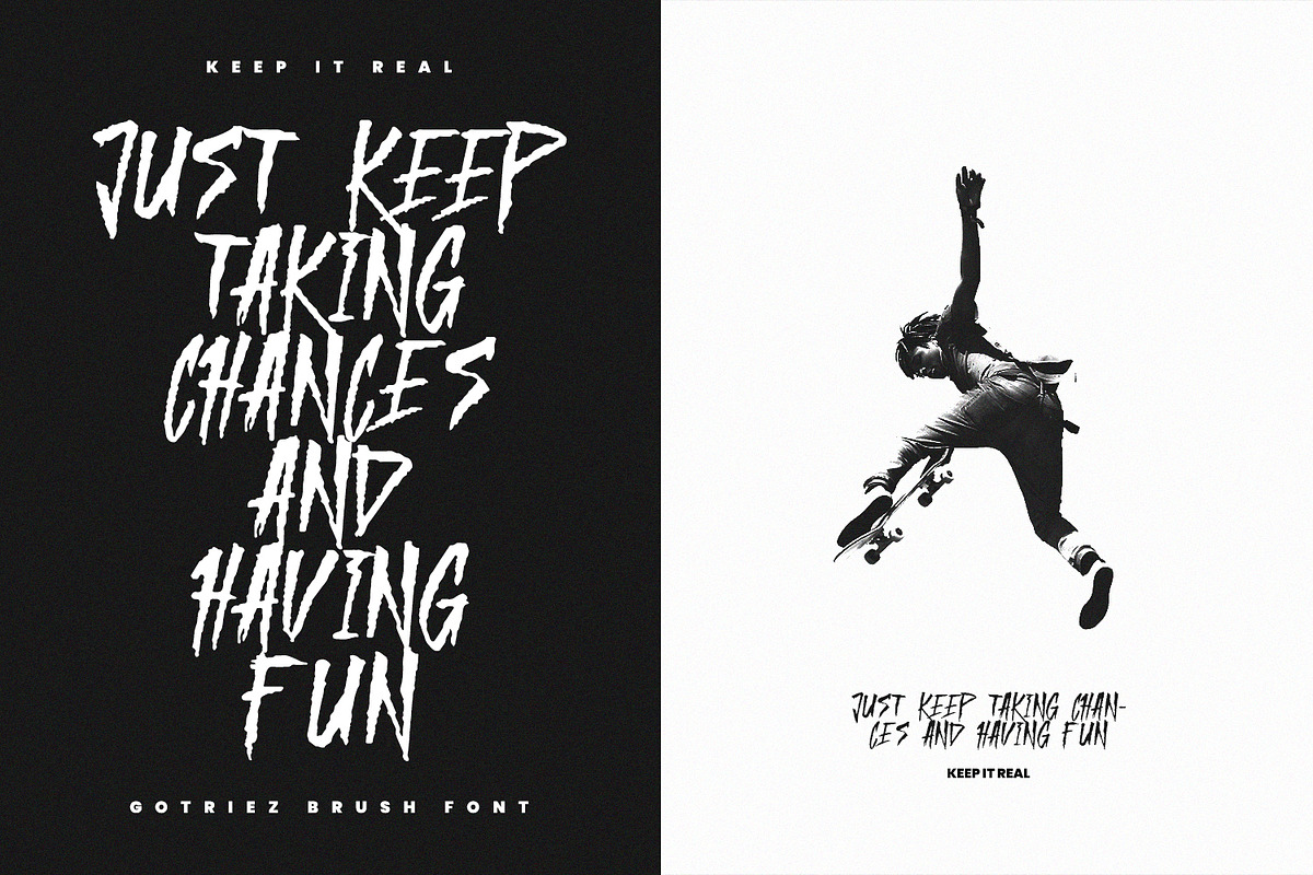 Gotriez Handmade Brush Rough Font, a Handwritten Font by Maulana Creative (Photo 7 of 7)