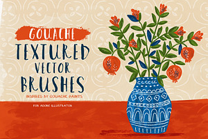 Gouache Textured Vector Brushes
