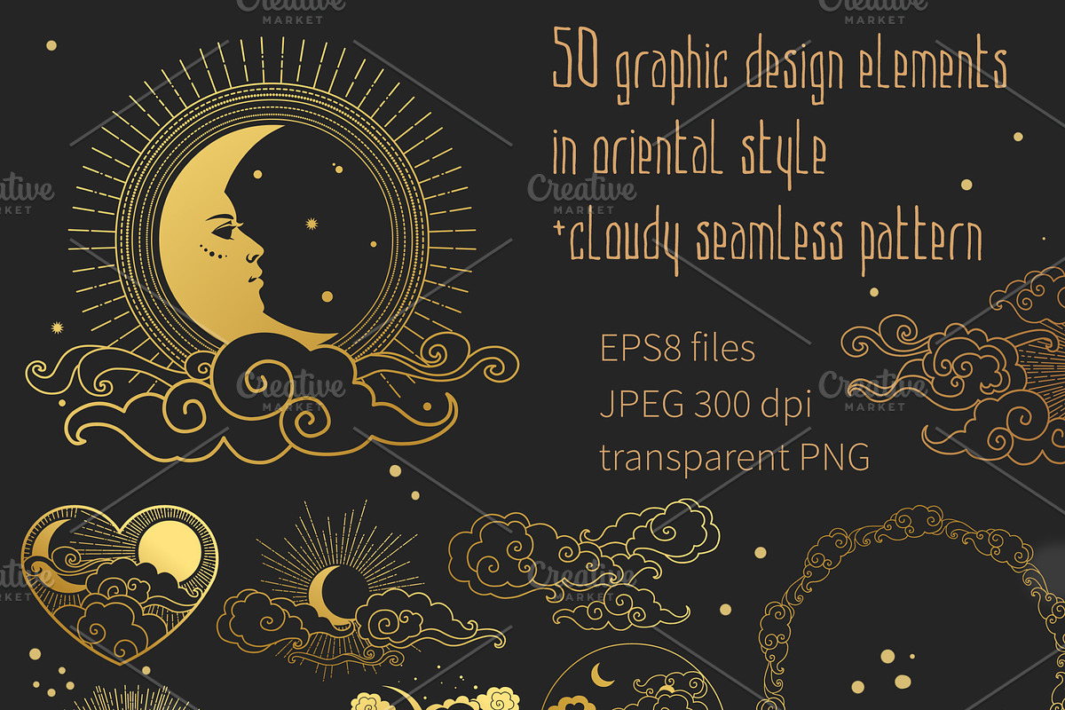 Asian graphic bundle, a Decorative Illustration by Nadia Murash (Photo 1 of 3)