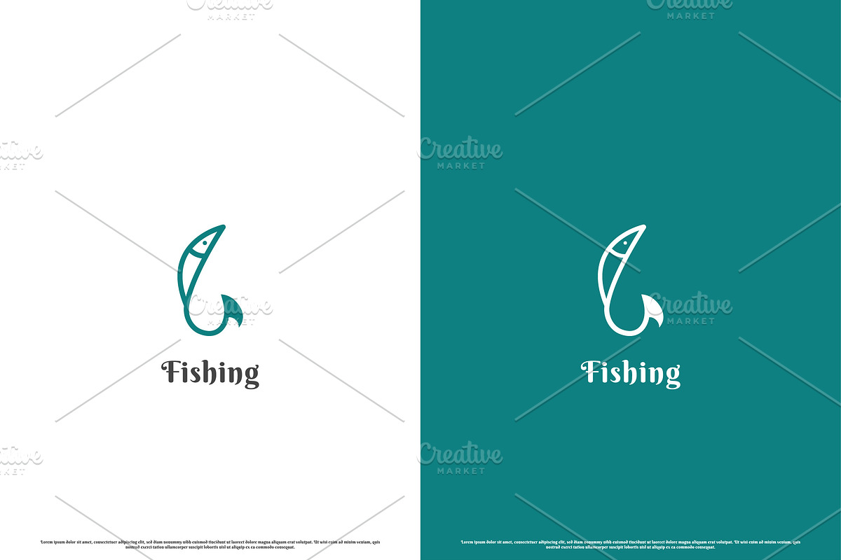 Fishing Hook Logo Design Icon, a Branding & Logo Template by Morvana Crew