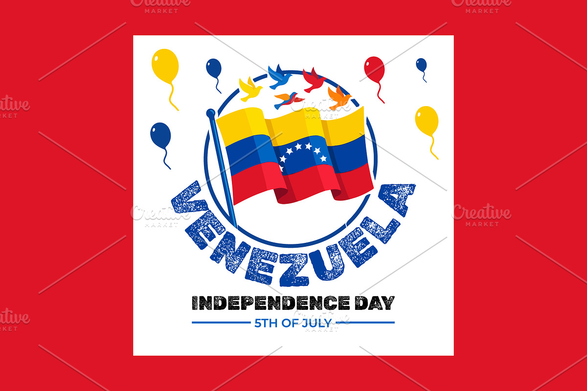 Venezuela Independence Day Banner, an Object Illustration by nandinigraphics (Photo 2 of 3)