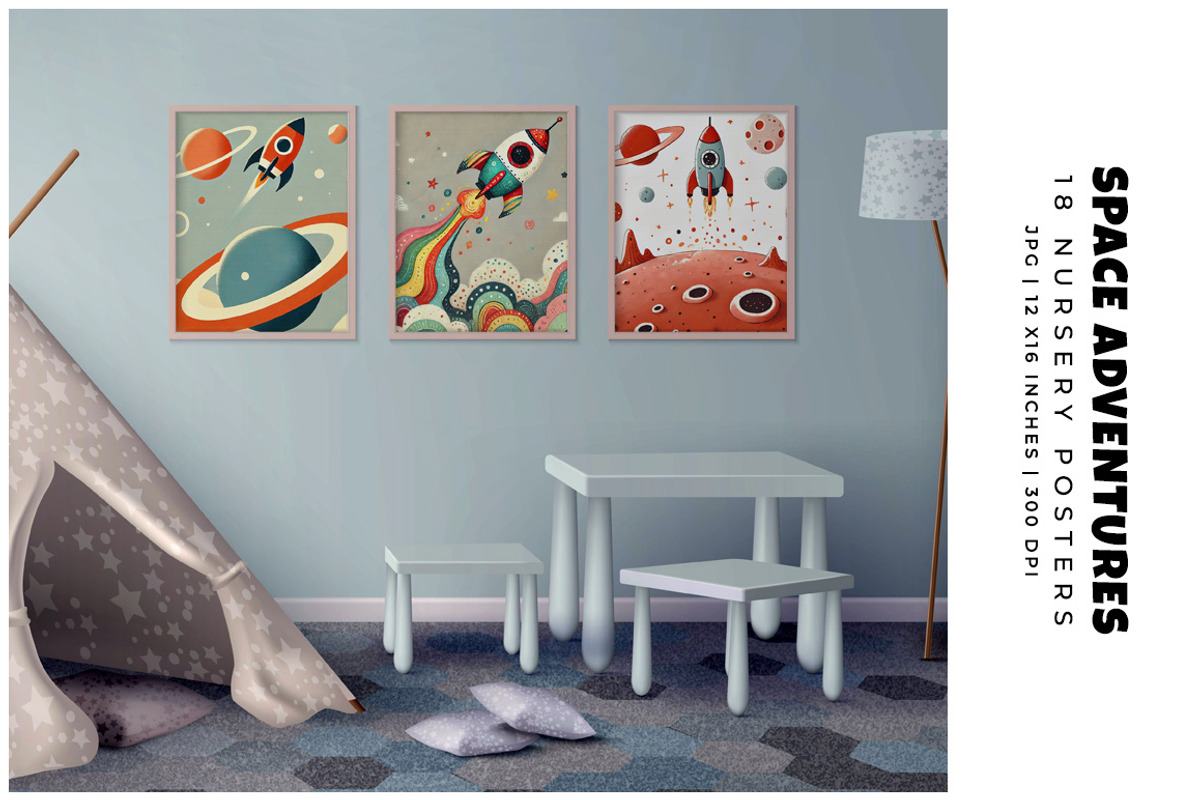 Space Adventures Posters, a Decorative Illustration by Digital Art Creations (Photo 4 of 6)