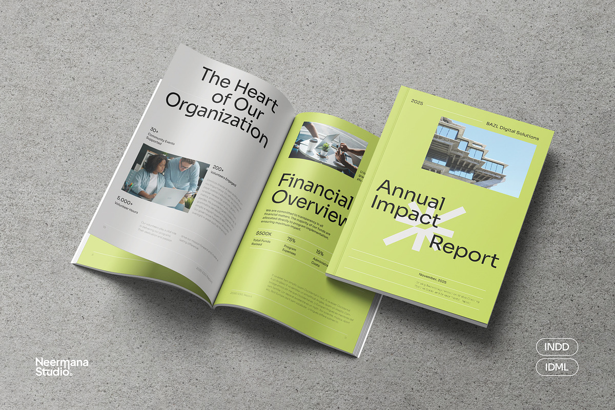 Green Non-Profit Annual Report, a Brochure Template by Neermana (Photo 1 of 11)