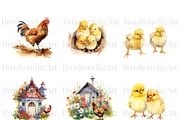 Chicken Coop Clipart, Baby Chick PNG, an Animal Illustration by BrushstrokeArtGB (Thumbnail 5 of 9)