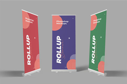 Roll Up Banner Mockups, an Advertising Mockup by ColorGraphics