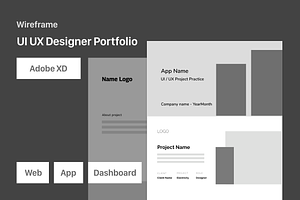 UI UX Design Portfolio Wireframe