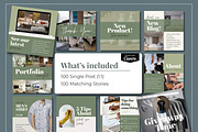 Soft Botanical Instagram Template, a Social Media Template by Everyday Perfection (Thumbnail 4 of 8)