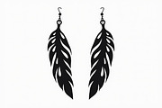 Leaf Earring Silhouette Bundle, an Object Graphic by balal (Thumbnail 8 of 15)
