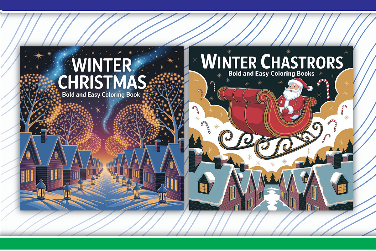 Winter Christmas Coloring Pages, an Illustration by LightExpress (Photo 5 of 5)
