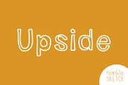 Upside Handwritten Outline Font, a Script Font by Jacob deCastro (Thumbnail 1 of 5)