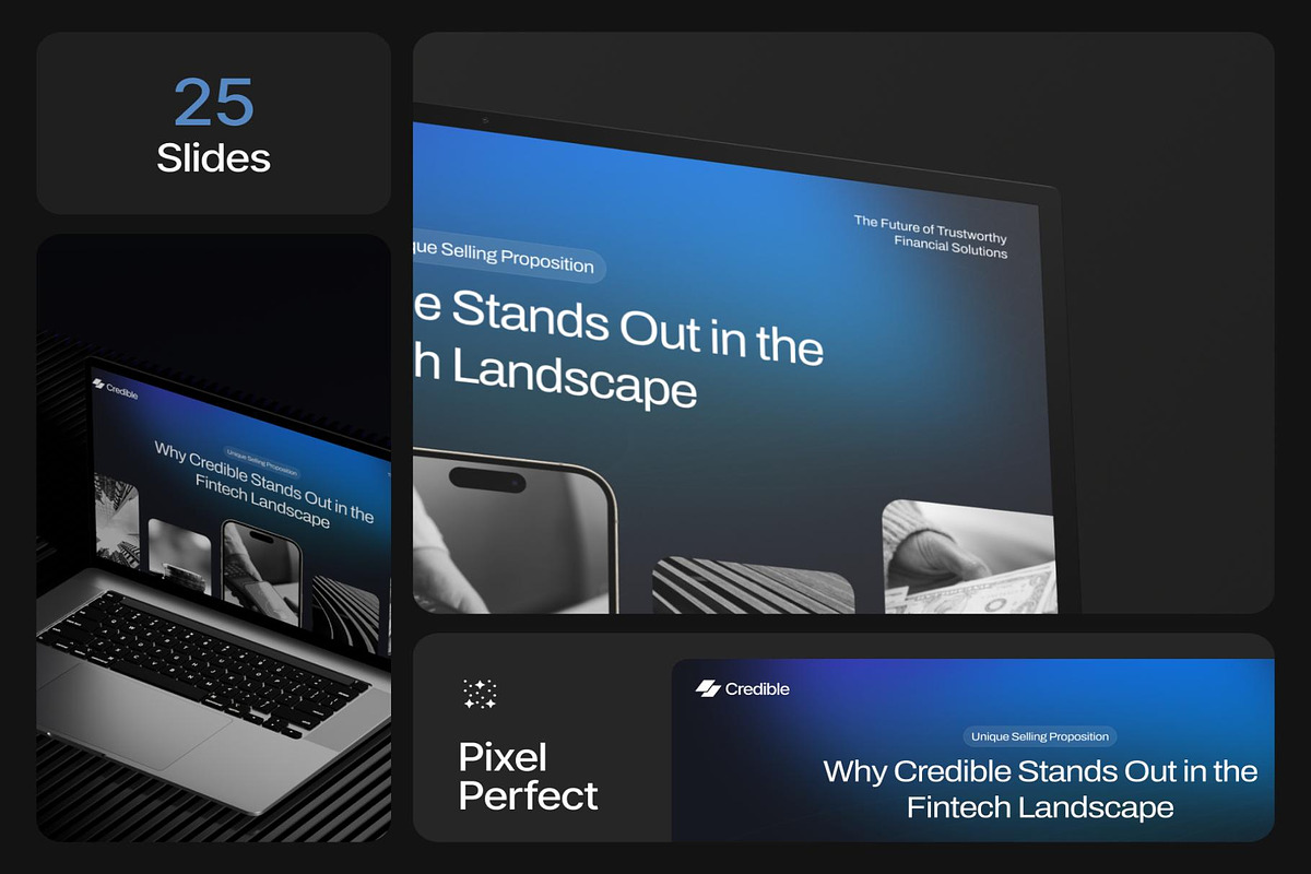 Credible - Fintech Deck Presentation, an UI Kit Template by Creative Perspective (Photo 2 of 7)