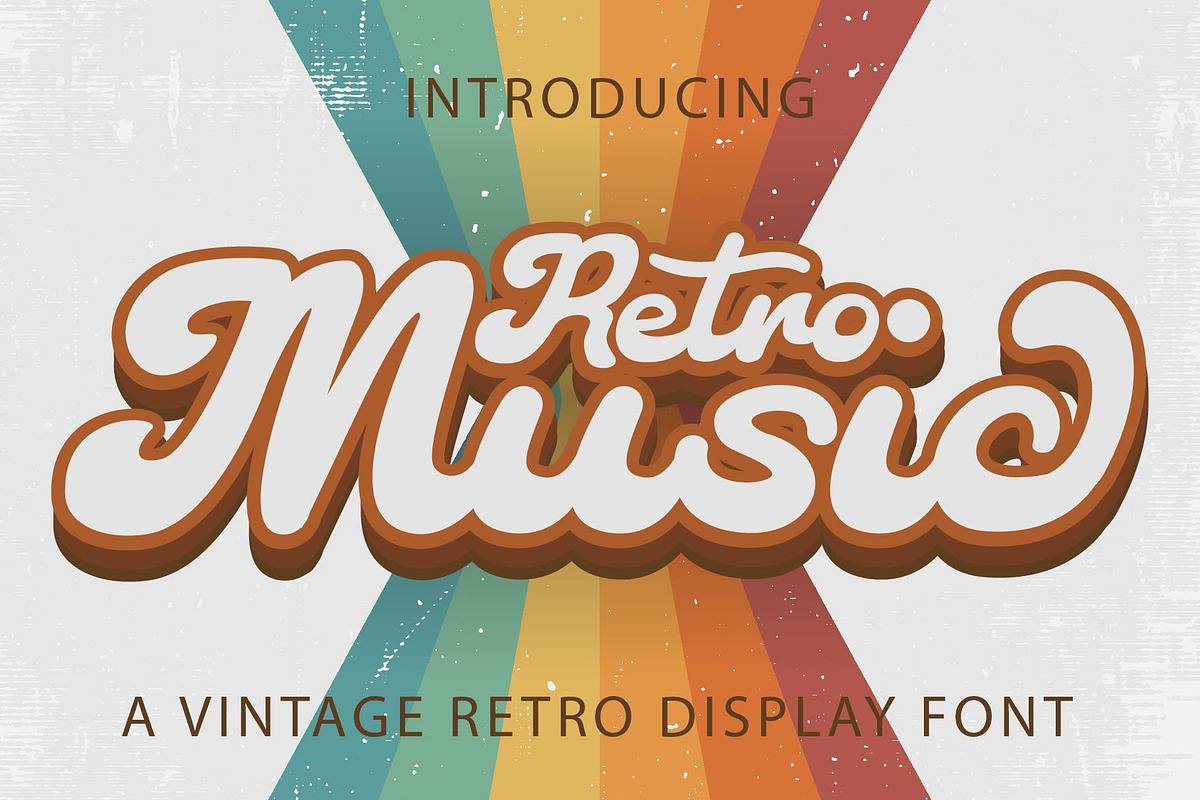 Retro Music - Retro Font, a Script Font by Densu Creative (Photo 1 of 6)