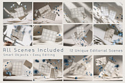 Blue Bloom Paper Mockup Collection, a Product Mockup by NikiArts (Thumbnail 4 of 13)