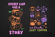 Halloween Coffee Hand-drawn Designs, an Object Graphic by Lazy Cat (Thumbnail 3 of 7)