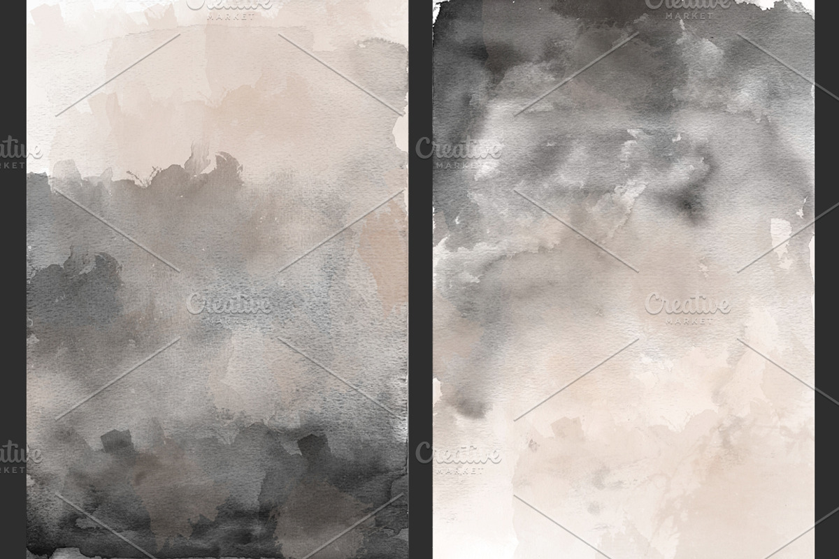 Nude & Charcoal Watercolors, a Texture Graphic by M. by mprintly (Photo 5 of 5)