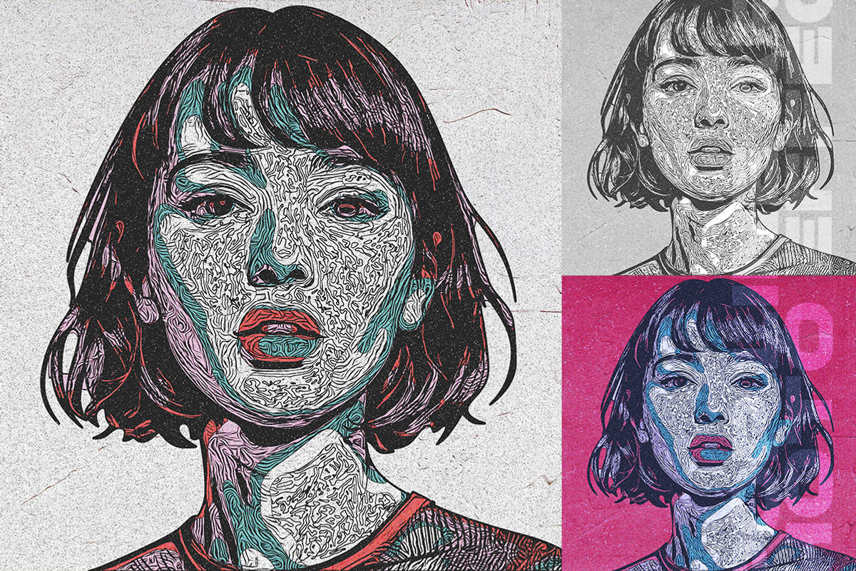 Pop Line Art Photo Effects, an Action Add-On by Amorjesu.com (Photo 8 of 43)