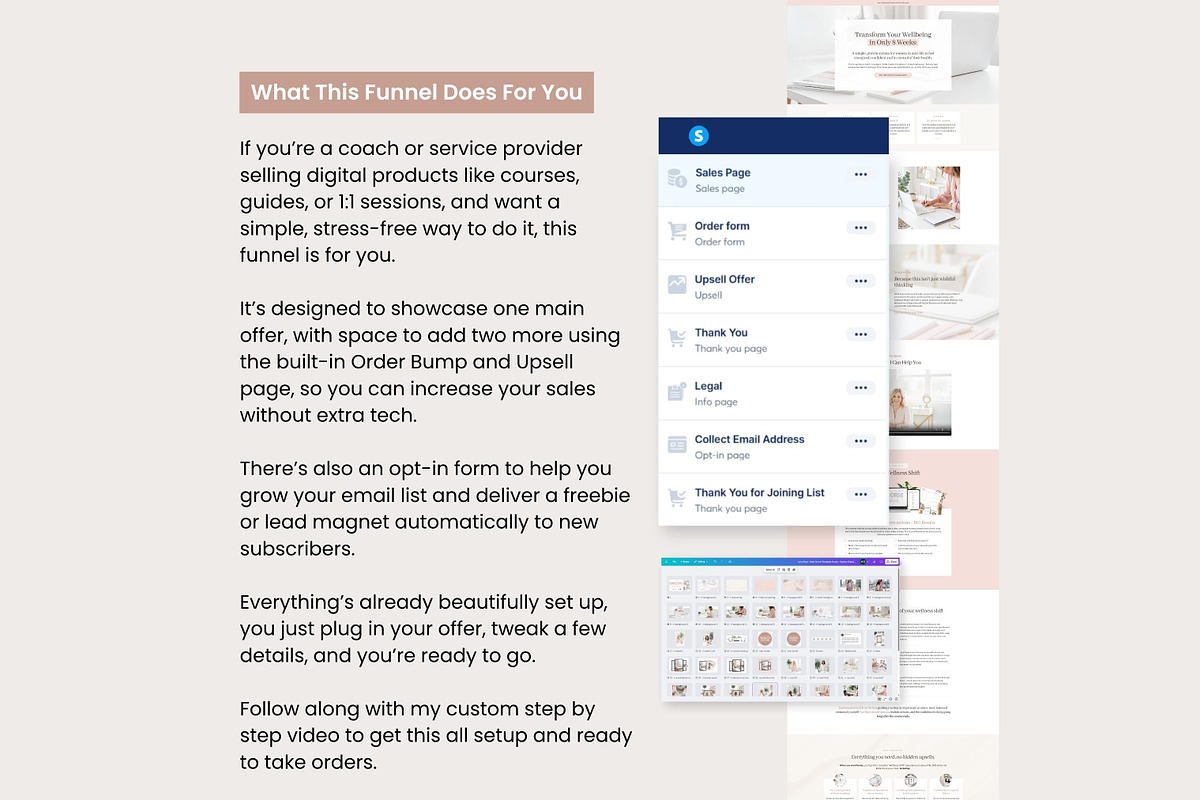 Systeme.io Ivory Rose Sales Funnel, a Landing Page Template by Hayley's Digital Hub (Photo 9 of 10)