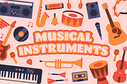 MUSICAL INSTRUMENTS ILLUSTRATIONS, an Illustration by Mark Skitsky (Thumbnail 1 of 7)