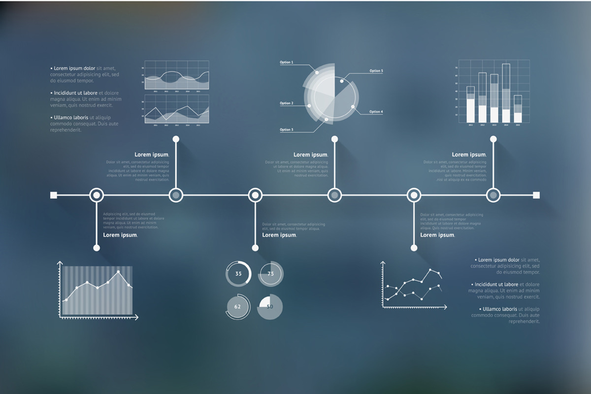 TIMELINE INFOGRAPIC SET #2, a Presentation Template by bum katrin (Photo 2 of 4)