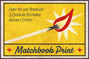Authentic Matchbook Design Template, a Layer Style Add-On by Design Squad