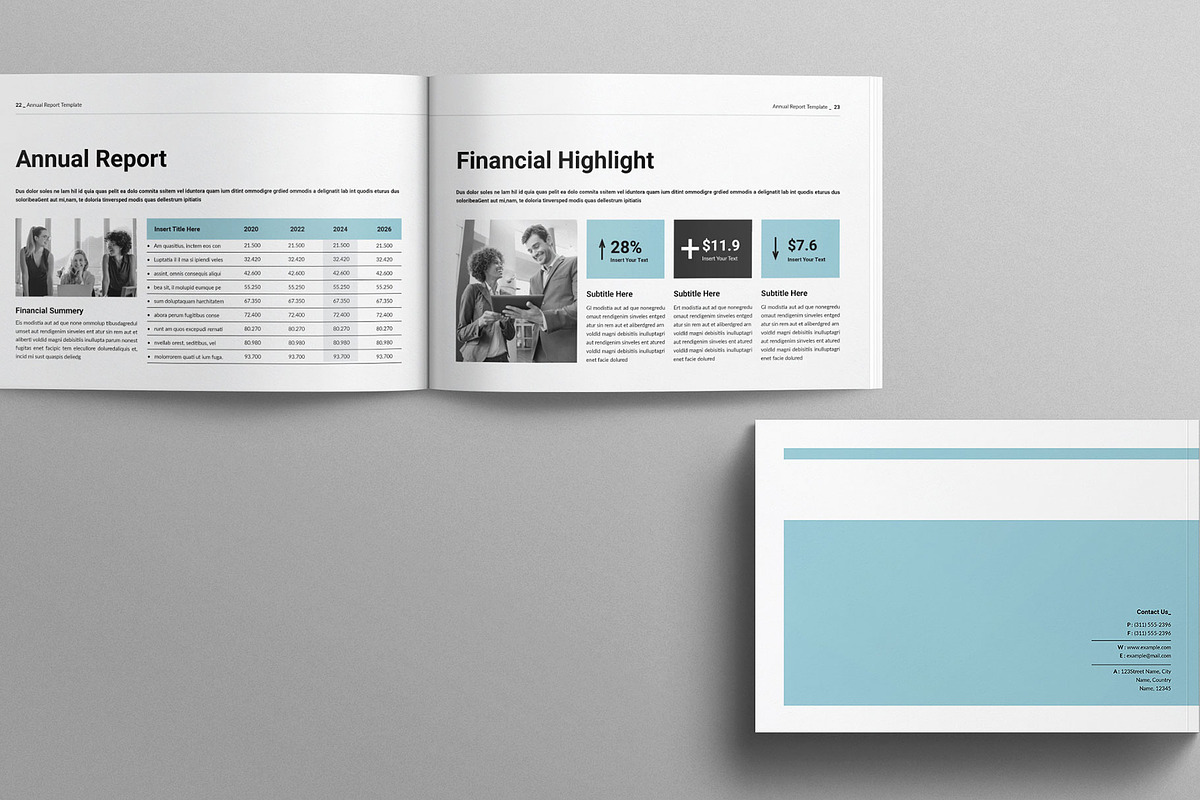 Annual Report Template Landscape, a Brochure Template by Work-Envance (Photo 7 of 9)