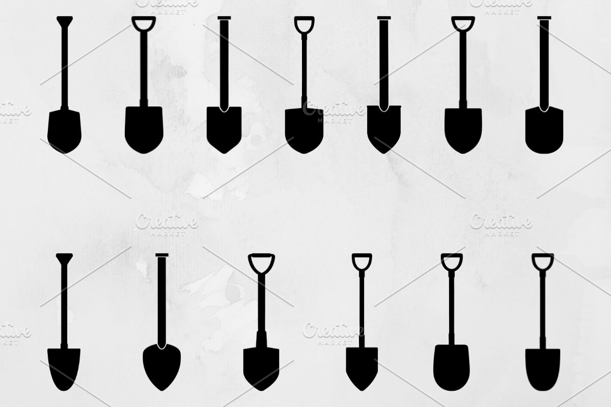 Shovel Silhouette SVG, an Object Illustration by newminddesign (Photo 1 of 3)