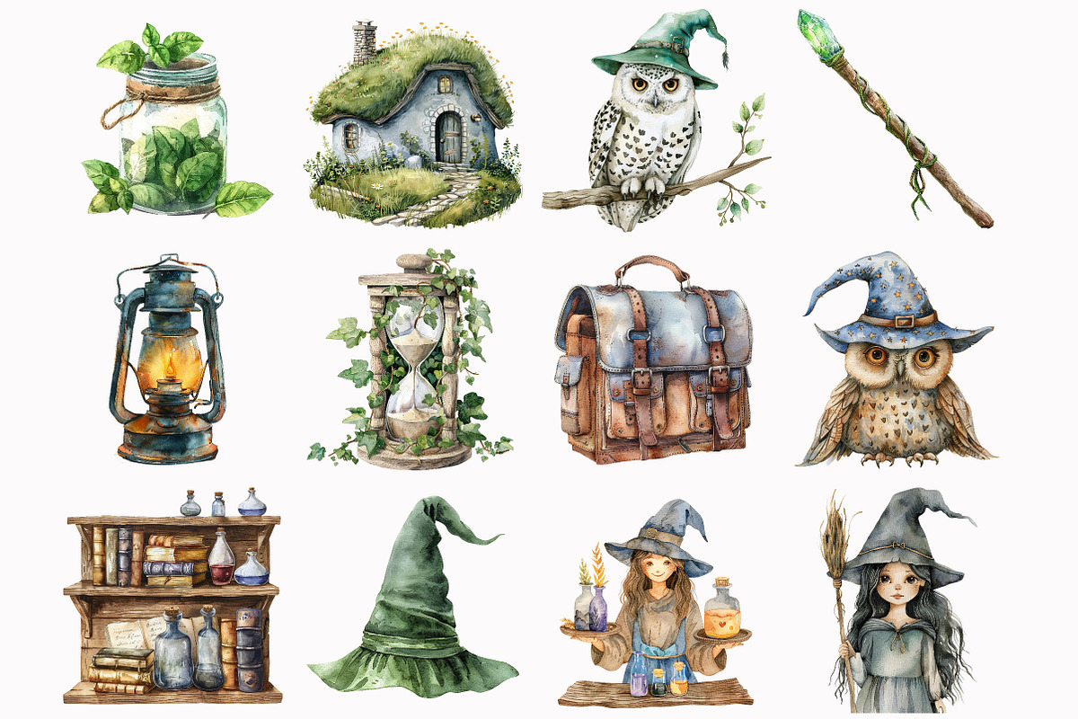 Wizard School Clipart, an Illustration by Design Market (Photo 2 of 4)