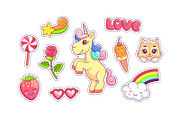 Stickers with unicorn and patterns, an Emoji Icon by Teneresa (Thumbnail 1 of 3)