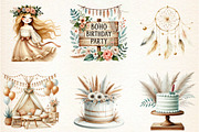 Boho Beige Birthday Sublimation Clip, an Illustration by DreamArtGraphic (Thumbnail 2 of 4)