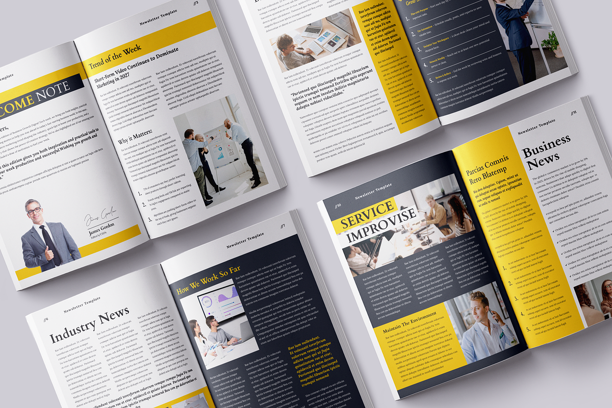 Newsletter Template | Canva preview 7