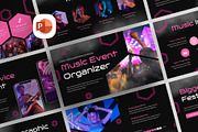 Music Event Organizer PowerPoint, a Presentation Template by Digitcase x Wealthwells (Thumbnail 1 of 3)