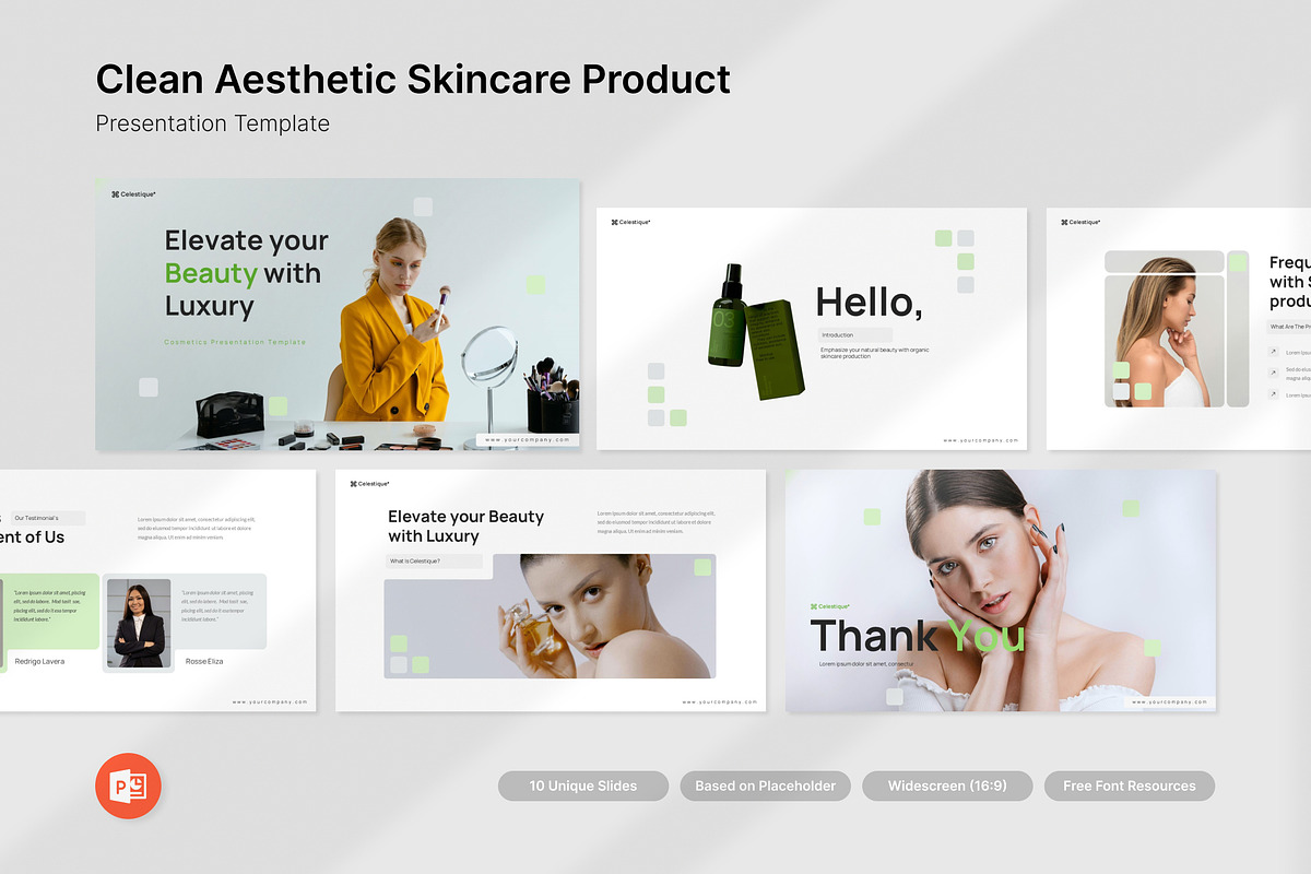 Clean Aesthetic Skincare Product PPT, a Presentation Template by Antstheme (Photo 1 of 2)