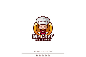 Mr.Chef Mascot Logo Design, a Branding & Logo Template by Artnivora.Std