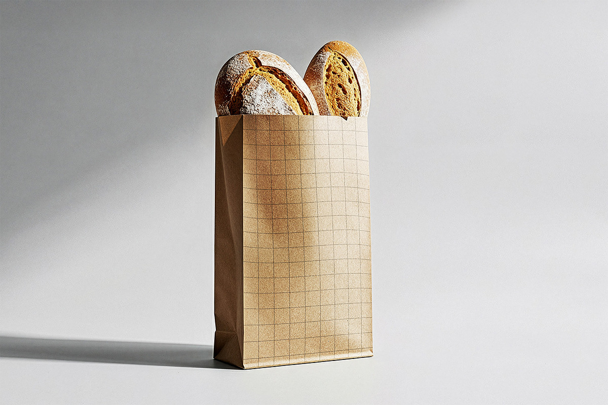 Bread Paper Bag Mockup, a Packaging Mockup by Nathatype (Photo 9 of 9)